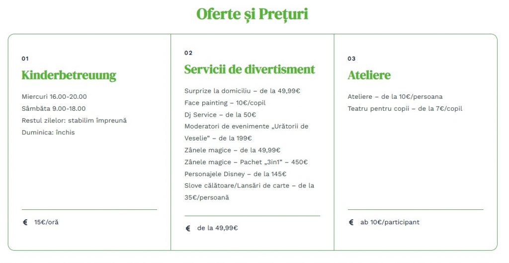 oferte si preturi